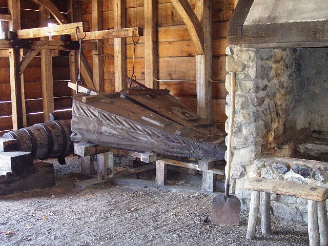 Large water-powered bellows
